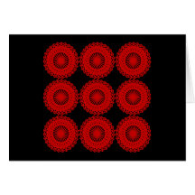 Conception rouge de motif de dentelle cartes de vœux