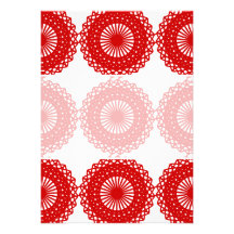Conception rouge de motif de dentelle faire-parts