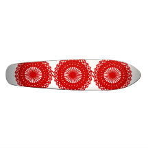 Conception rouge de motif de dentelle plateau de skate