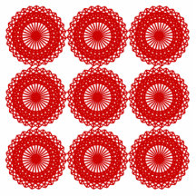 Conception rouge de motif de dentelle photo sculpture