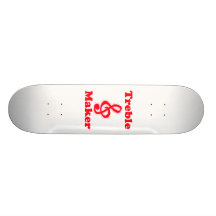 conception rouge de musique de clef triple de fabr skateboards personnalisés