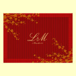 Conception rouge de Sakura de faire-part de mariag invitations