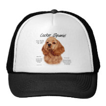 Conception (rouge) d'histoire de cocker casquettes