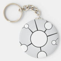 Conception sociale de diagramme de cercles porte-clef