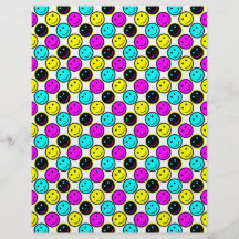 conception souriante de visage de cmyk mignon prospectus