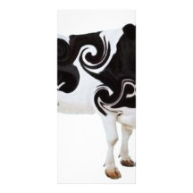 Conception tordue de vache cartes doubles customisables