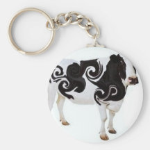 Conception tordue de vache porte-clés