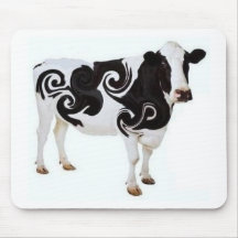 Conception tordue de vache tapis de souris