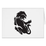Conception tribale de tatouage de lion cartes
