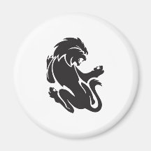 Conception tribale de tatouage de lion aimants pour réfrigérateur