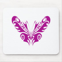Conception tribale de tatouage de papillon tapis de souris