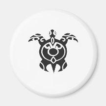 Conception tribale vintage de tatouage de tortue aimants pour réfrigérateur