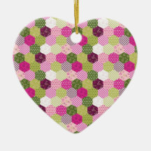 Conception verte assez rose d'édredon de patchwork ornements