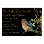 Conception vintage chanceuse de remous d'oiseau bl carte de visite