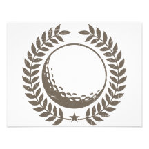 Conception vintage de boule de golf cartons d'invitation