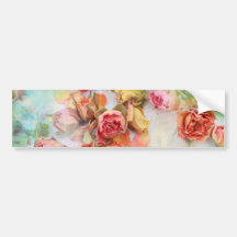 Conception vintage de roses secs adhésifs pour voiture