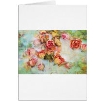Conception vintage de roses secs carte