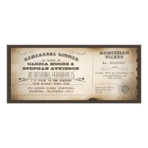 conception vintage de typographie de billet de dîn invitations
