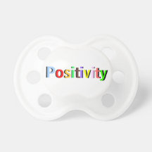 Conceptions brillantes de bébé de positivité sucettes pour bébé