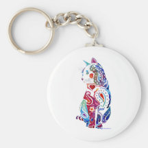 Conceptions de chat de Paisley Porte-clé