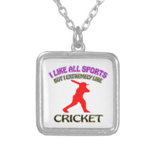 Conceptions de cricket collier personnalisé