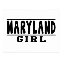 Conceptions de fille du Maryland Carte Postale