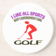 Conceptions de golf dessous de verres
