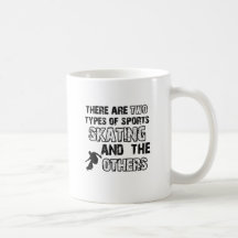 conceptions de patin pour des amants du sport mugs à café