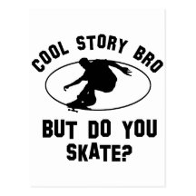 conceptions de patinage fraîches cartes postales
