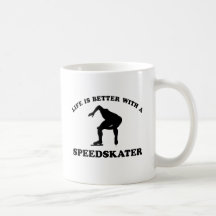 Conceptions de vecteur de patineur de vitesse mug à café