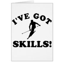 conceptions de vecteur de qualifications de ski cartes de vœux