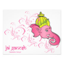 Conceptions d'éléphant de Jai Ganesh Invitations