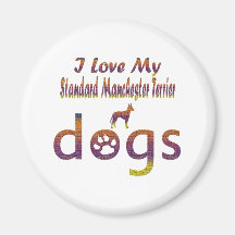 Conceptions standard de Manchester Terrier Magnets Pour Réfrigérateur