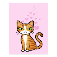Concevez votre propre chat de bande dessinée (les  cartes postales
