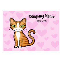 Concevez votre propre chat de bande dessinée (les  modèles de cartes de visite