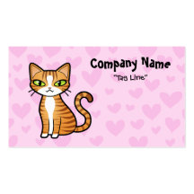 Concevez votre propre chat de bande dessinée (les  cartes de visite professionnelles