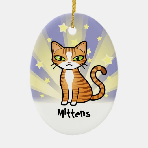 Concevez votre propre chat de bande dessinée ornements de noël