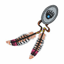 Concho avec des plumes polos brodés