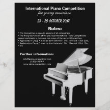 Concurrence de piano prospectus en couleur