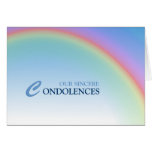 Condoléance d'arc-en-ciel carte de vœux