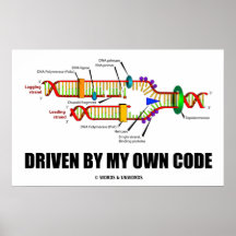 Conduit par mon propre code (reproduction d'ADN) Posters