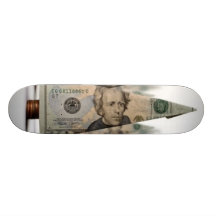 Cône d'argent liquide planches à roulettes customisées