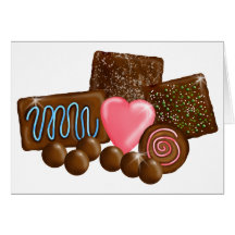 Confections de bonbons au chocolat carte