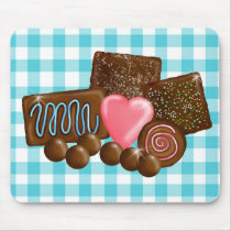 Confections de bonbons au chocolat tapis de souris
