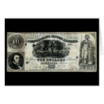 Confédéré 1861 note des Dix dollars Carte