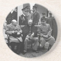 Conférence Roosevelt Stalin Churchill 1945 de Yalt Dessous De Verre