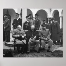 Conférence Roosevelt Stalin Churchill 1945 de Yalt Affiches