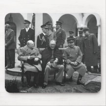 Conférence Roosevelt Stalin Churchill 1945 de Yalt Tapis De Souris