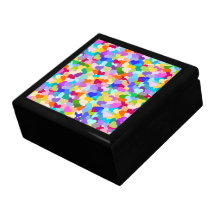 Confettis de coeur d'arc-en-ciel coffret cadeau