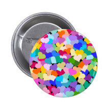 Confettis de coeur d'arc-en-ciel pin's
